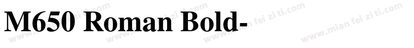 M650 Roman Bold字体转换